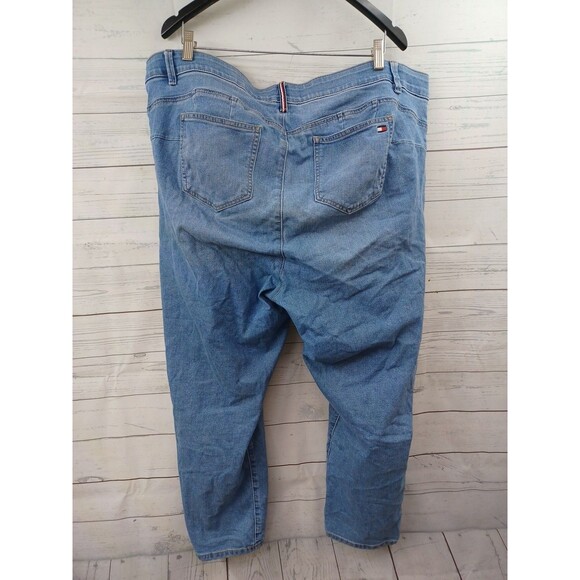Tommy Hilfiger Womens Waverly Skinny Ankle Blue Jeans Size 22W Elastic Waist - Picture 5 of 11